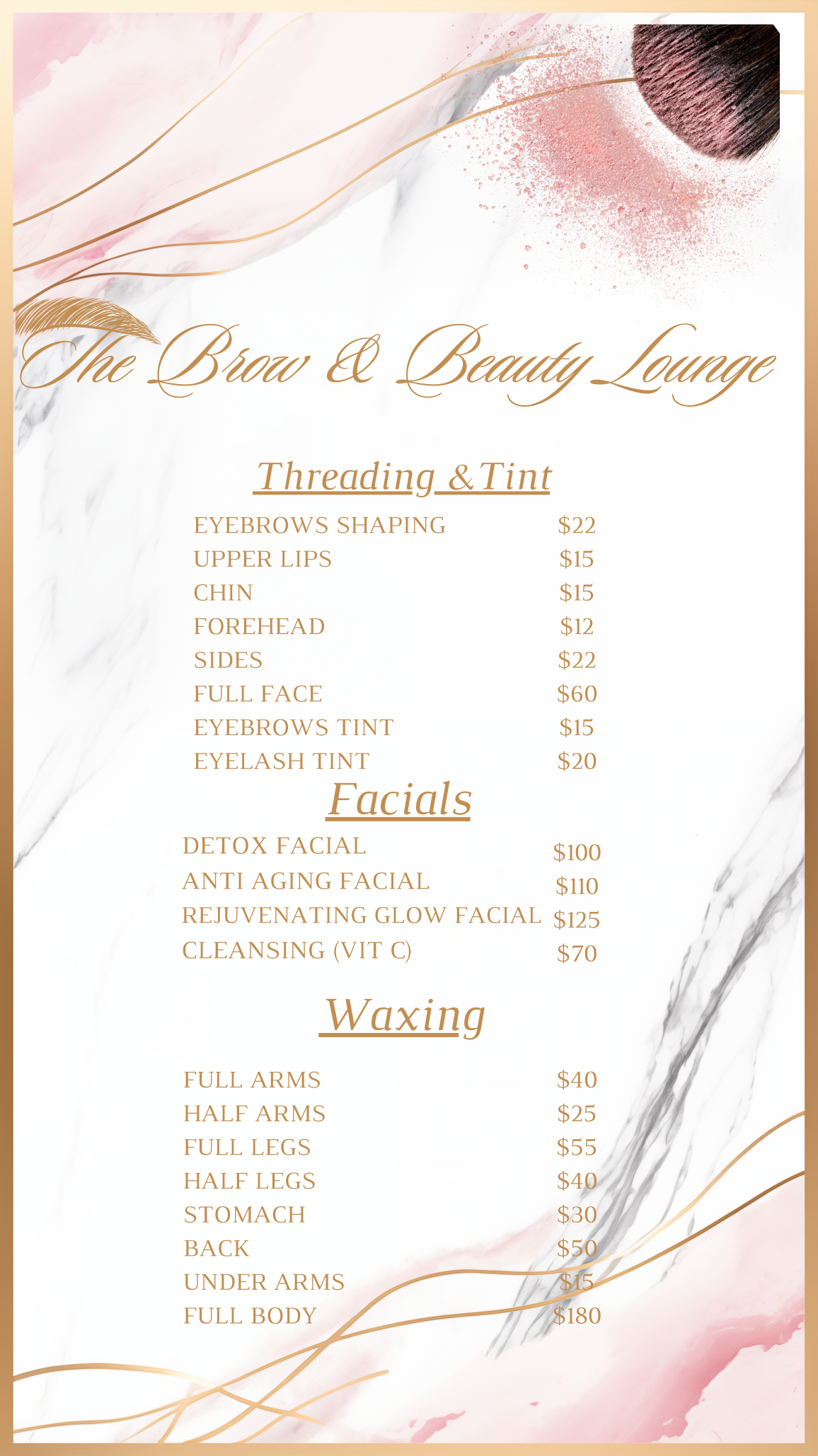 Price list Athelstone